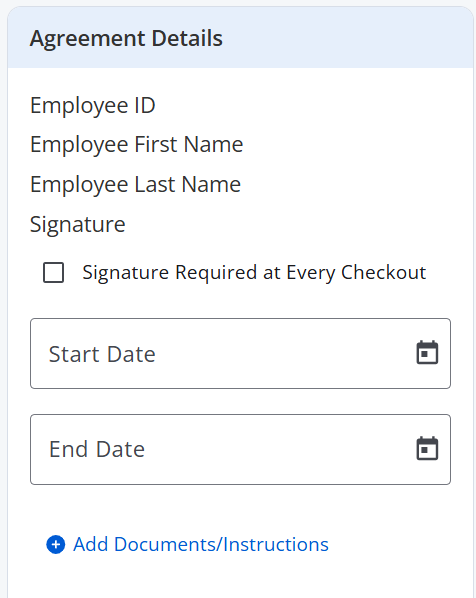 Step 3, Agreement Details for a Digital Signature Agreement.